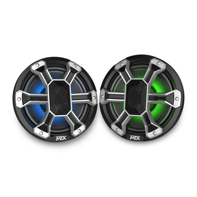 MTX PS8C 8'' Powersport Coaxial Speakers with RBG Lighting 300W Peak 150W RMS