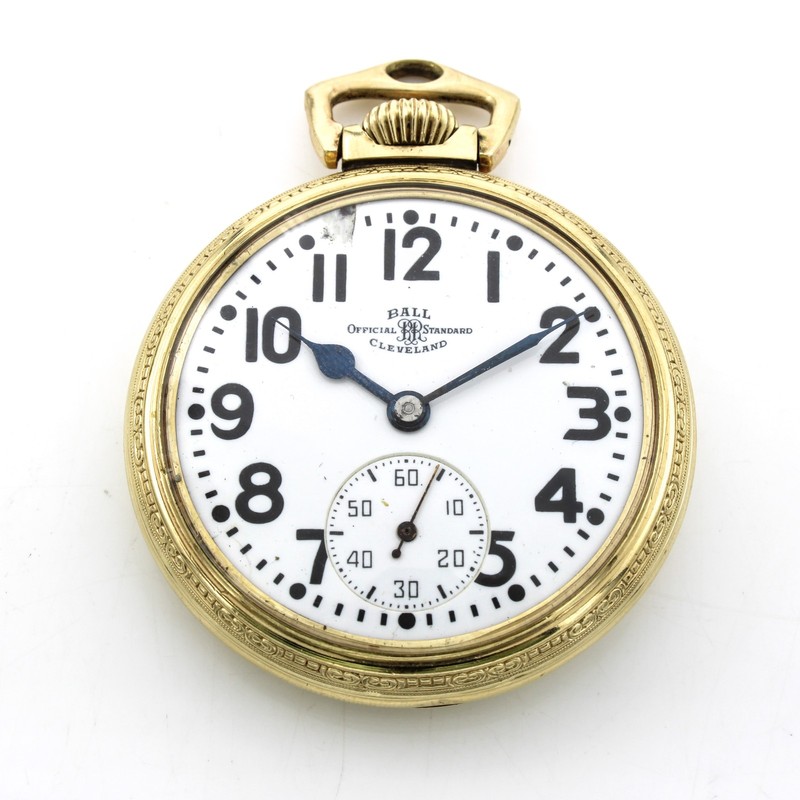 Vintage 1948 Ball Hamilton Grade 999B 16s 21j Model 5 Pocket Watch #WB5795-5