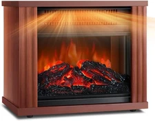 Electric Fireplace Heater 1500W Portable 3D Flame Effect Overheat Protection Ind
