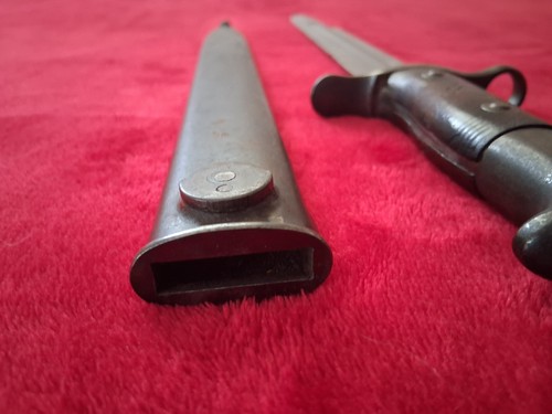 PRE WWI US M1902 KRAG JORGENSEN BAYONET-DATED 1902-W/ SCABBARD - Picture 7 of 13