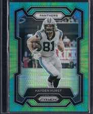 2023 Panini Prizm Hayden Hurst Hyper Prizm 080/175 #42 Carolina Panthers
