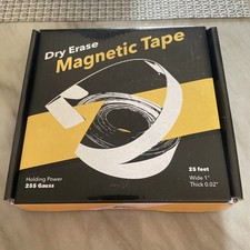 Dry Erase Magnetic Tape 25 Ft 1 In Wide .002 Thick