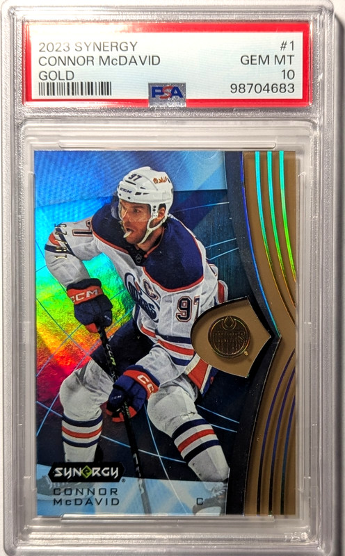 2023-24 Upper Deck Synergy Connor McDavid #1 Gold /25 PSA 10