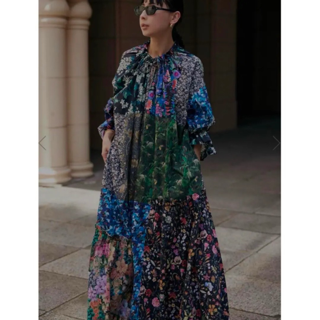 AMERI Liberty Patchwork Black Dress - image 3