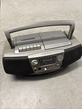 Sony CFD-V17 CD AM/FM Radio Cassette Recorder MEGA BASS Boombox Silver, Untested