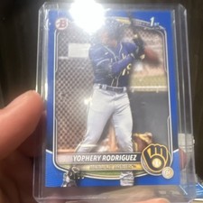 Topps 2025 Bowman Blue 1st Bowman Yophery Rodriguez BP-36 Prospects Brewers