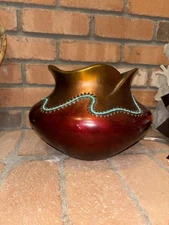 C. Cappio Bronze Vessel w/ Turquoise Inlay – Limited Edition 6/30 – 2006 –