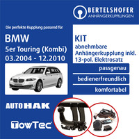 für BMW 5Er Touring (Kombi) Typ E61 03.2004-12.2010 AHK Abn +13Pol Spez E-Satz
