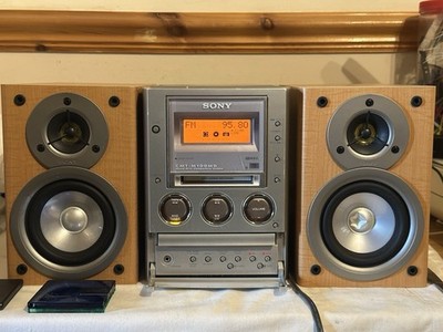 SONY CMT-M100MD CD MDLP Tape Stereo Mini Anlage + Lautsprecher ÜBERWIEGEND funktionsfähig