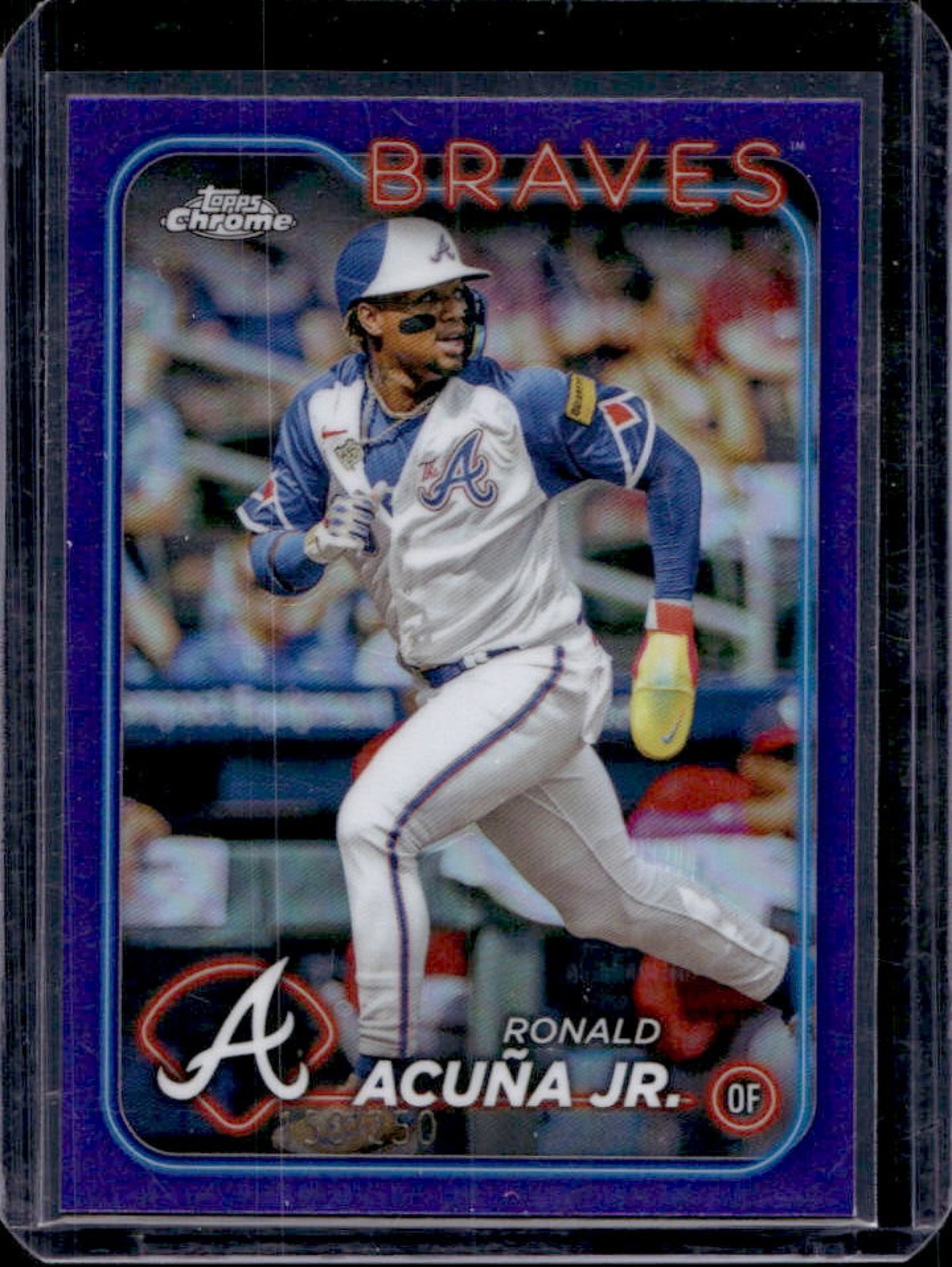 2024 Topps Chrome Ronald Acuna Jr. Purple Refractor #150/250 Braves