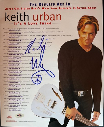 KEITH URBAN SIGNED AUTOGRAMM 11X14 MAGAZINSEITE IT'S A LOVE THING COUNTRY PSA B - Bild 1 von 3