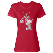 Air Modric 10 Graphic Croatia Soccer Fans Ladies' Crewneck T-Shirt