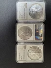 2024 U.S. Mint AMERICAN EAGLE 3 NGC MS70 SILVER COINS 1 OZ BUSINESS STRIKE