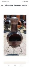 Véritable Brasero mexicain de grande capacité.  Support et housse de protection 