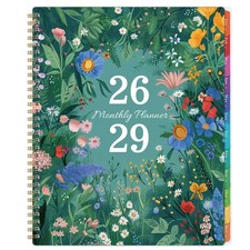 2027-2029 Monthly Planner - 3 Year 2026-2029, 9" x 11", Green -26-29