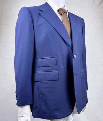 Paolo Martorano Bespoke Indigo Sport Coat 43US 53IT S Linen Blend New