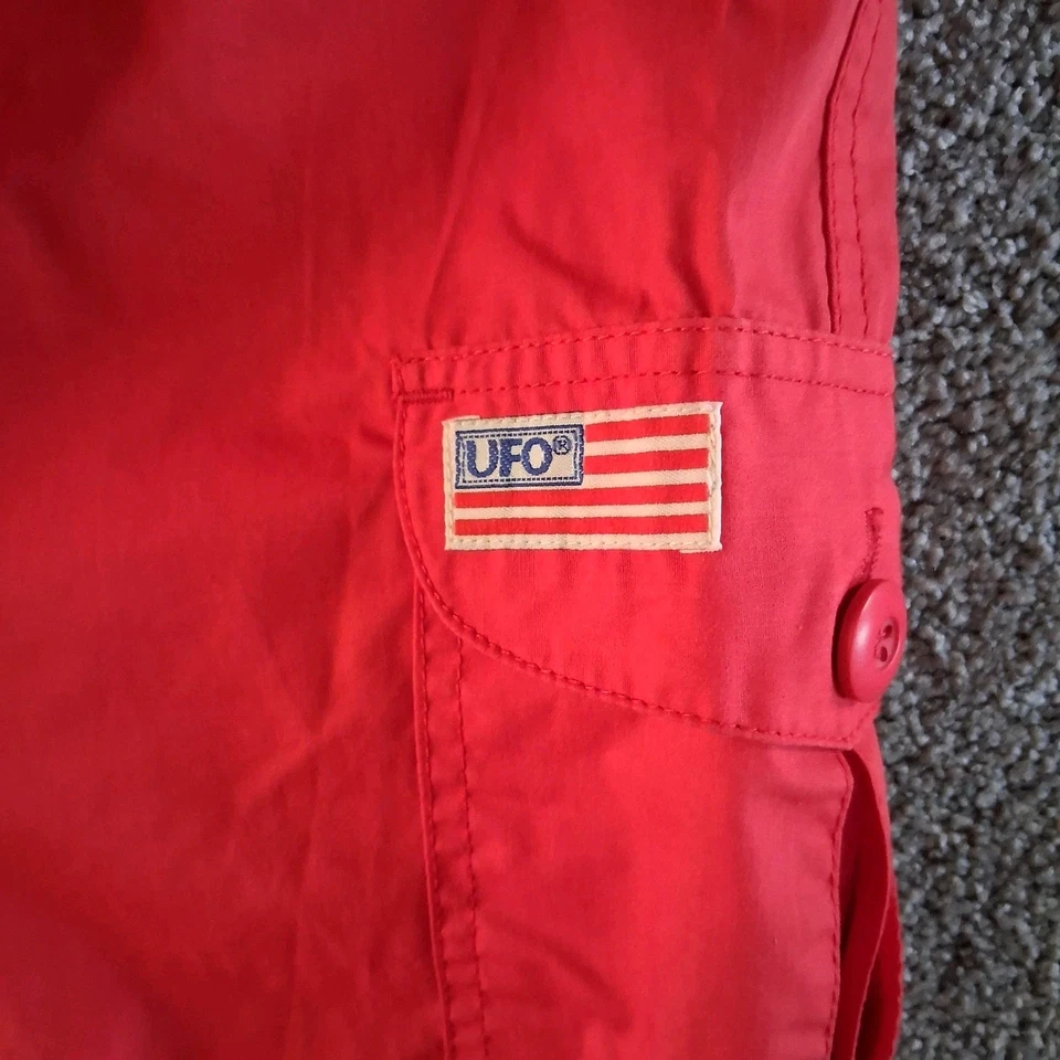 Vintage UFO Parachute Bondage Cargo Oversized Pants USA Flag Japanese Style Sm. - Image 4 of 4