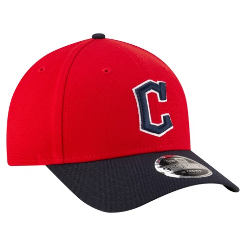 Youth New Era Red Cleveland Guardians Player Replica 9FORTY Adjustable Hat - 第 3/5 張圖片