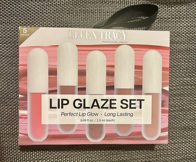 Ellen Tracy  Lip Glanzes 5 -er Set Langanhaltende Lip Glosse Neu