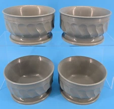 Set of 4 Dinex Turnbury Bowls Sage Swirl #3300 USA Insulated 9 oz Pedestal