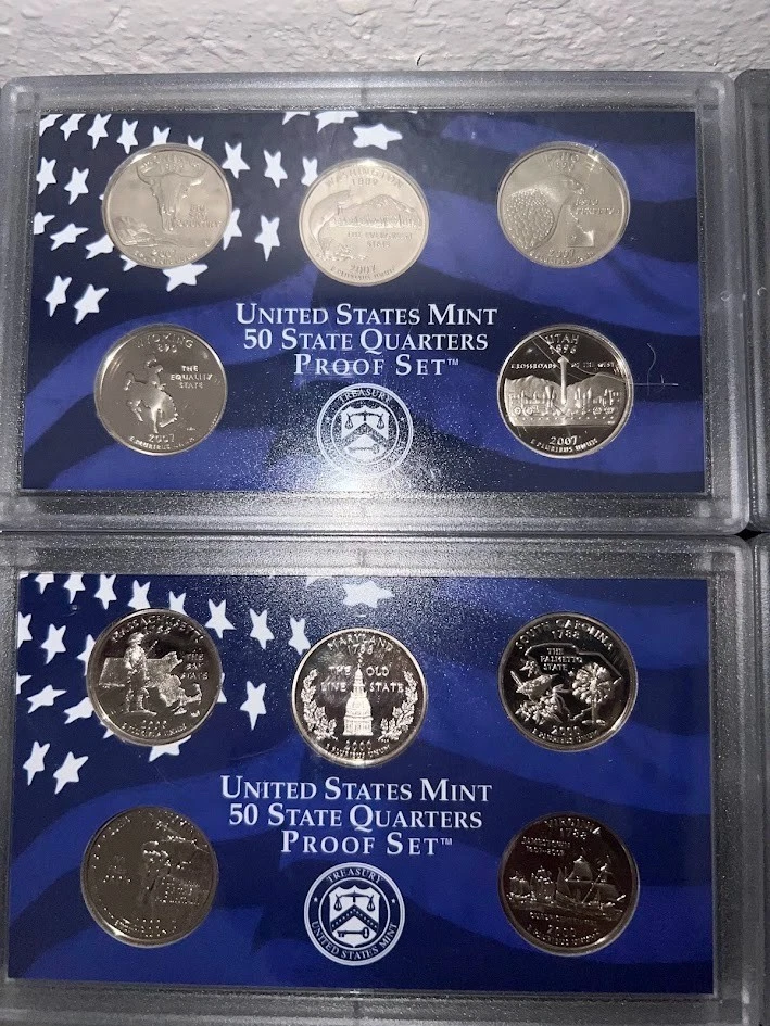 1999 - 2008 50 State Proof Quarter Set of 9 Slabs INCOMPLETE SEE PICS 45 COINS - Image 3 of 4