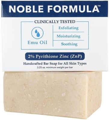 Noble Formula 2% Pyrithione Zinc (ZnP) Emu Oil Bar 3.25 Ounce (Pack of 1) 
