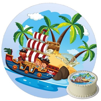 Tortenaufleger Pirat 20 cm essbar Zuckerpapier Kinder Geburtstag Party