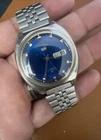 Beautiful Blue Dial Vintage Seiko 5 Mens Watch - Good Condition - Ticking