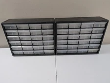 x2 Akro-Mils  24 Drawer Plastic Parts Storage Hardware and Craft Cabinet