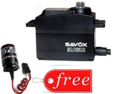 Savox 1256TG-BE Black Edition Standard Size Coreless Servo + FREE Glitch Buster