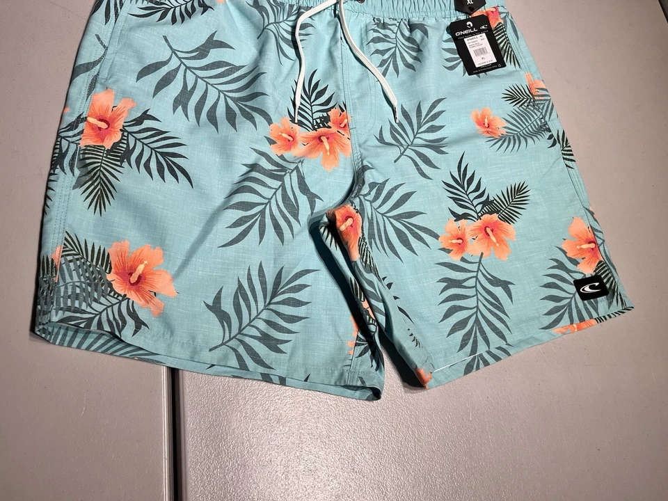 O'neill Shorts Men's XL Santa Cruz Floral Volley Board Trunks Swim Beach Pocket - Image 4 of 4