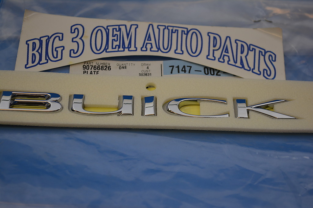 Deck Lid Buick Name Plate - GM (90766826) - GM Parts Center