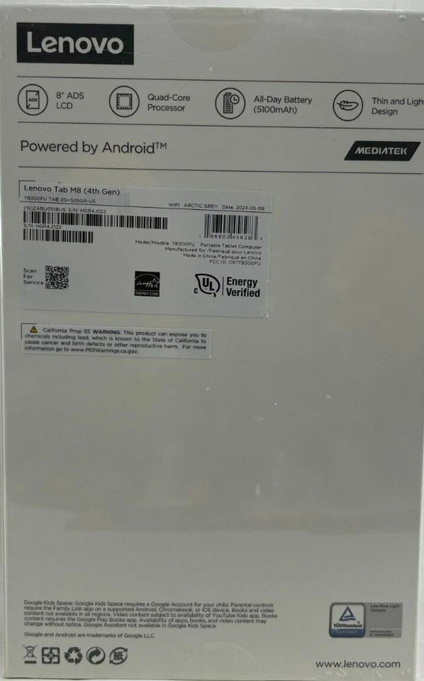 Lenovo - ZABU0108US - Tablet 8" HD Cortex A53 Quad-core 2 GHz - 2 GB RAM - Image 2 of 2