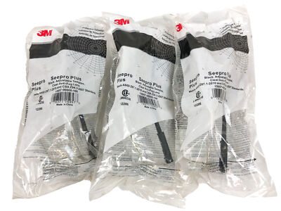 3 Pair Protective Safety Glasses Clear Lens Work 3M  SeePro Plus 15957-00000-100