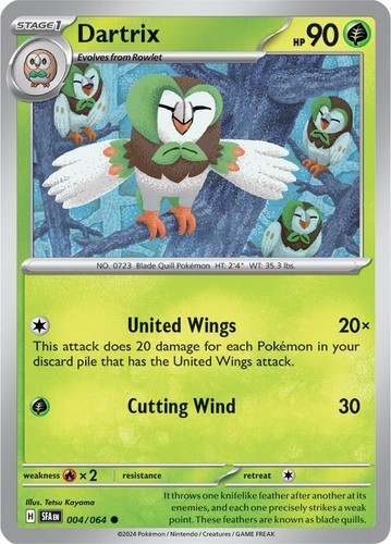 Dartrix 004/064 NM / M - Shrouded Fable Pokemon Card - Tetsu