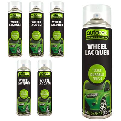 Autotek Matt Felgenlack Langlebiges Finish Aerosol Sprühlack 500ml x6