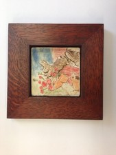 B.A. Schmidt Peter Gets the Boot Art Tile Family Woodworks Arts  Crafts Frame