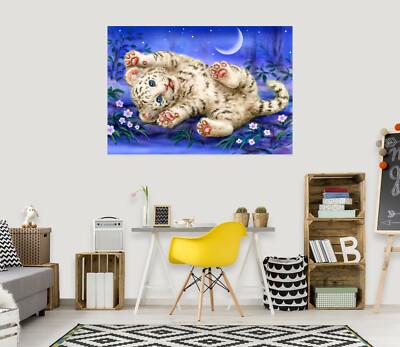 3D Weißer Tiger C4197 Wandaufkleber Fototapeten Tapete Ruth Thompson Vera