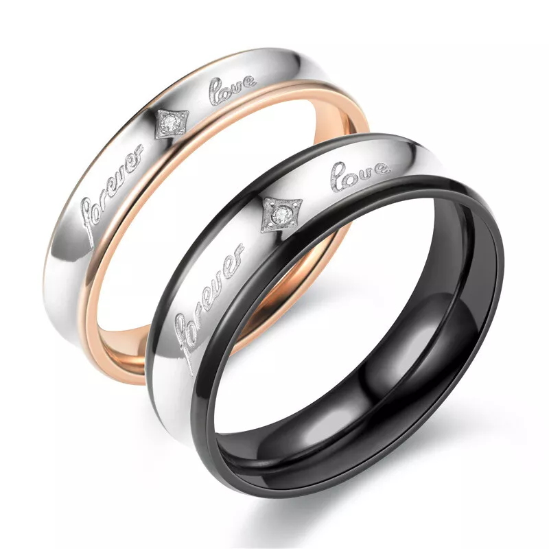 Black and pink matching rings deals