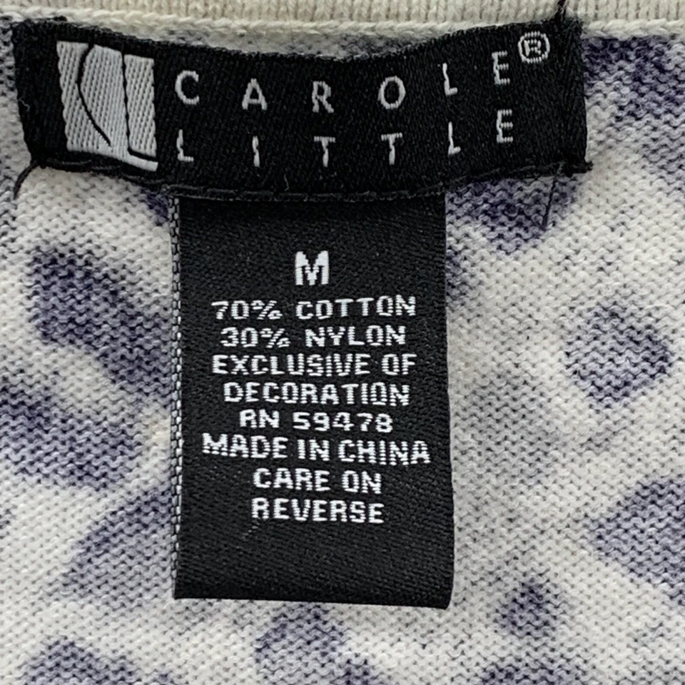 Кардиган на пуговицах женский Carole Little размер M свитер черный анималистический принт хлопок - Изображение 2 из 4