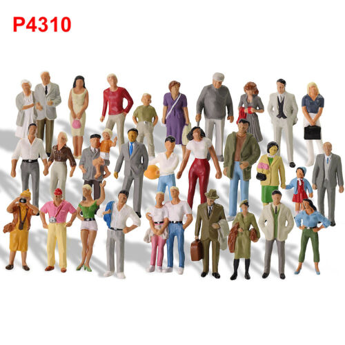 30pcs Different Poses Model Train 1:43 O Scale Standing Painted Figures People - Picture 1 of 12