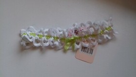 AGENT PROVOCATEUR RARE LAURELIE WHITE LIME GARTER ONE SIZE BNWT