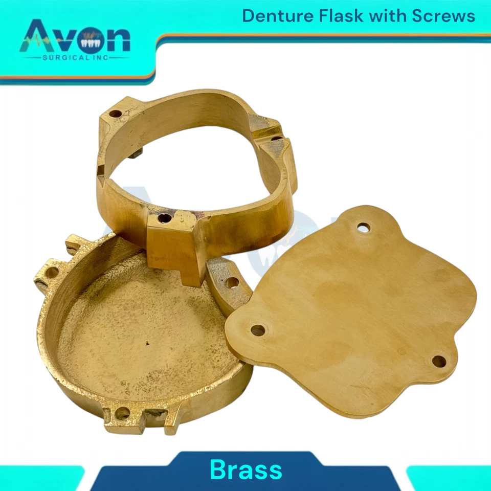 Frasco dentário com parafusos - Latão - Superior ou inferior - Ejetor dental (1 frasco) - Imagem 3 de 4