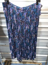 Vintage K  L Sportswear Floral Midi Pleated Skirt, Size 14 Cottage Core Boho