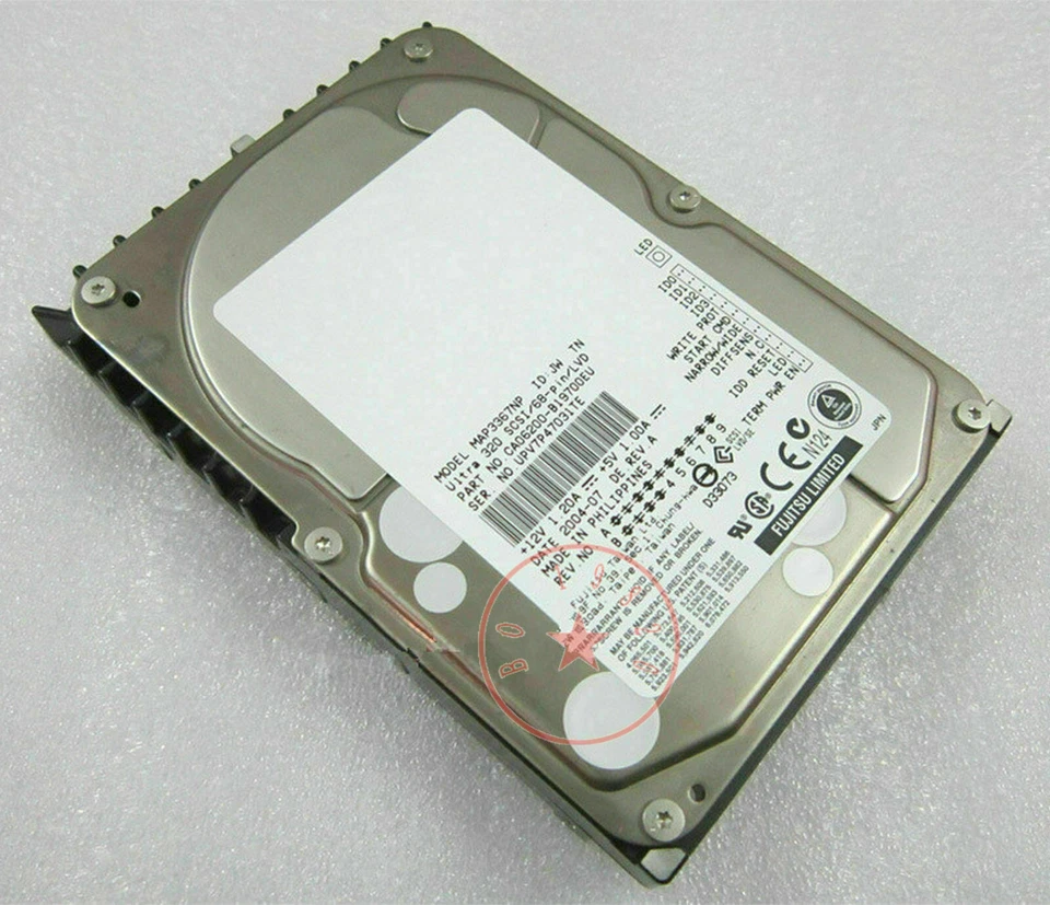 hp/Fujitsu 36.7GB MAP3367NP 10K RPM 8MB 3.5″ SCSI Ultra320 68-Pin Hard Drive HDD - Image 2 of 3