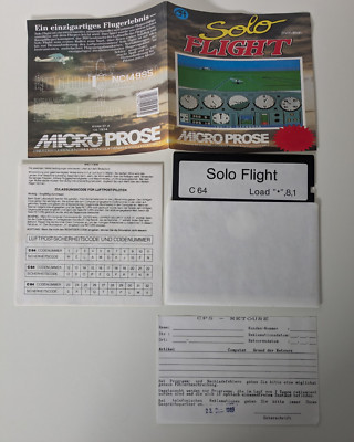 Solo Flight, Commodore 64, C64, Diskette, Disk,