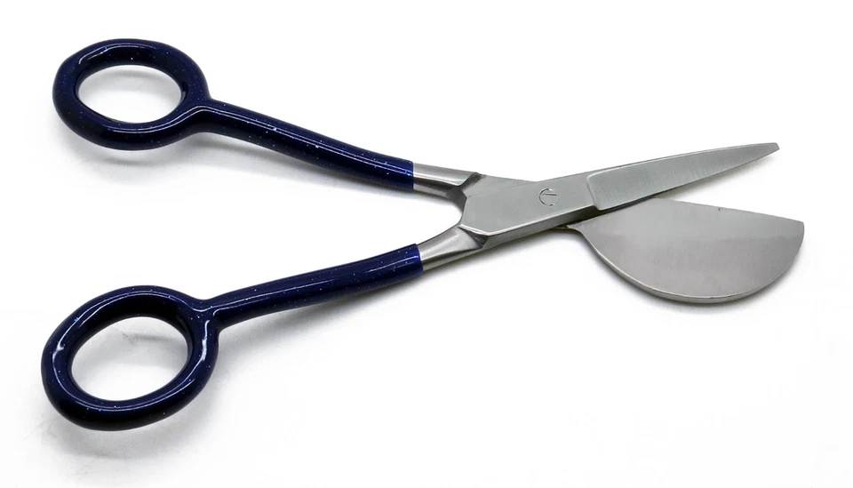 10 Pcs Carpet Duckbill Blue Scissors 6" Nipping Working End 2" Repair Currting - Image 3 of 4