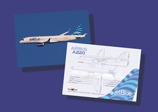 Jetblue Airways Airplane Trading Cards Airbus A220 - Set of 25