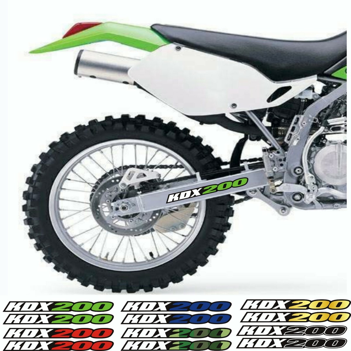 K&K♡ For KAWASAKI KDX200 1983-2006 Swingarm Stickers Air Box Tank