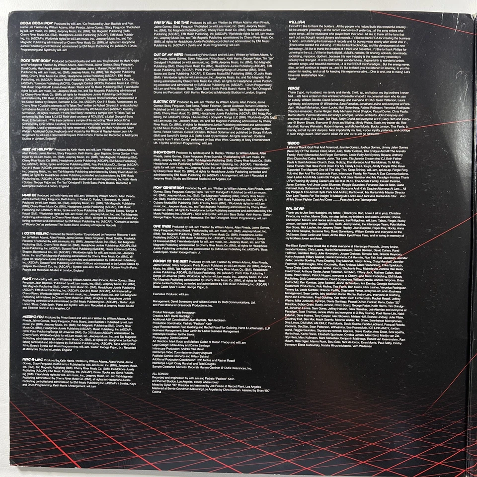 The Black Eyed Peas “The E.N.D.” 2LP/Interscope (EX) Four Autographs 180g 2009 - Image 3 of 4